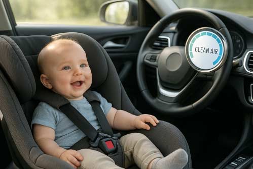 איך רכב ללא פיח תורם לבריאות התינוק